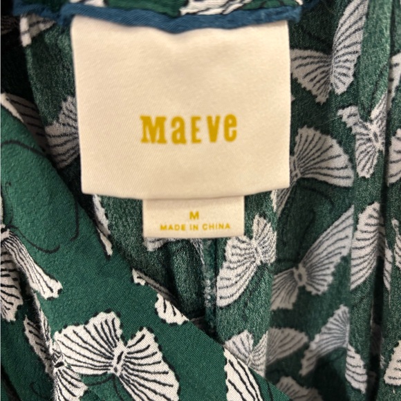 Maeve Anthropologie Acker Butterfly Flowy Wide Leg Pant Bohemian Whimsical - Picture 8 of 12